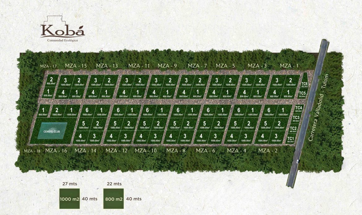 Master plan de nuestros terrenos en tulum